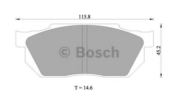 BOSCH 0986505337 Комплект гальмівних колодок, дискове гальмо