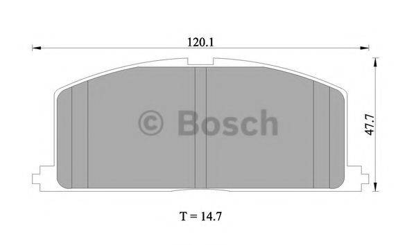 BOSCH 0986505339 Комплект гальмівних колодок, дискове гальмо