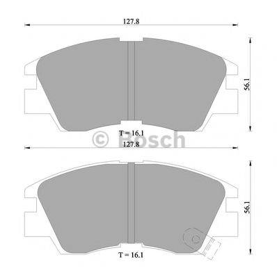 BOSCH 0986505360 Комплект гальмівних колодок, дискове гальмо