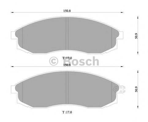 BOSCH 0986505651 Комплект гальмівних колодок, дискове гальмо