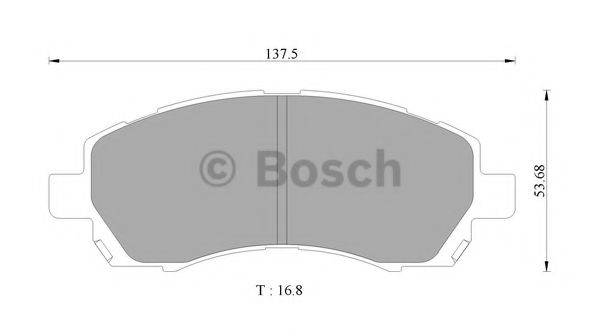 BOSCH 0986505662 Комплект гальмівних колодок, дискове гальмо