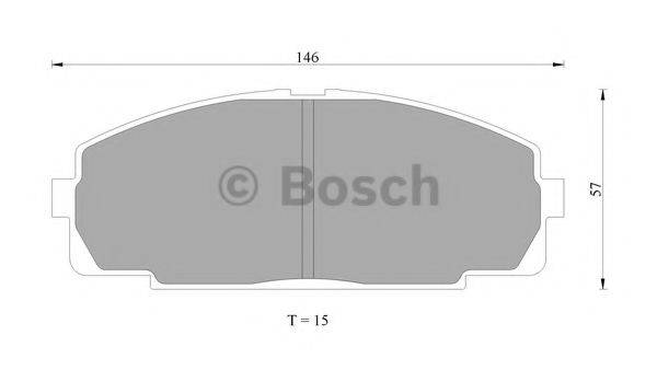 BOSCH 0986505666 Комплект гальмівних колодок, дискове гальмо