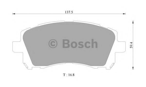 BOSCH 0986505668 Комплект гальмівних колодок, дискове гальмо