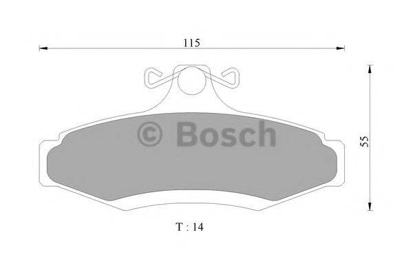 BOSCH 0986505675 Комплект гальмівних колодок, дискове гальмо