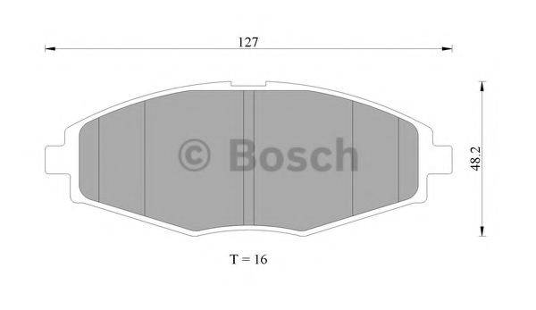 BOSCH 0986505680 Комплект гальмівних колодок, дискове гальмо