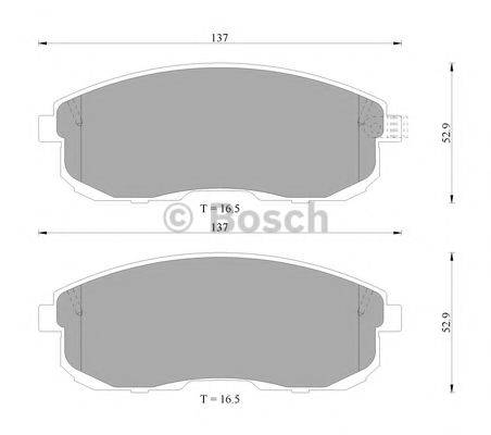 BOSCH 0986505792 Комплект гальмівних колодок, дискове гальмо