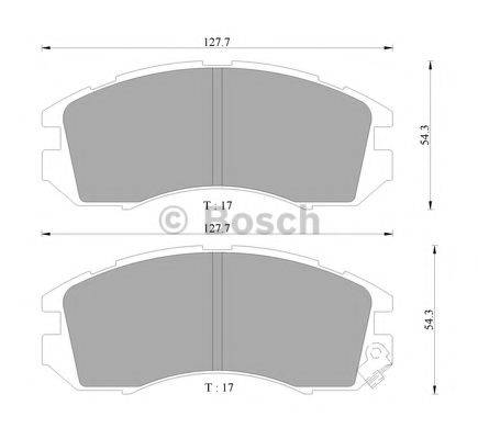 BOSCH 0986505796 Комплект гальмівних колодок, дискове гальмо