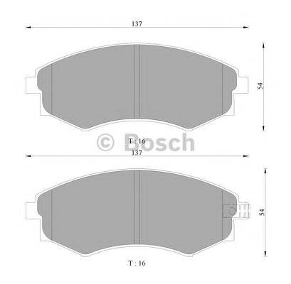 BOSCH 0986505902 Комплект гальмівних колодок, дискове гальмо