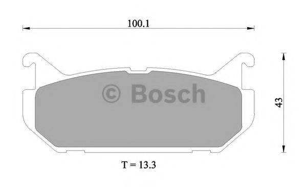 BOSCH 0986505915 Комплект гальмівних колодок, дискове гальмо