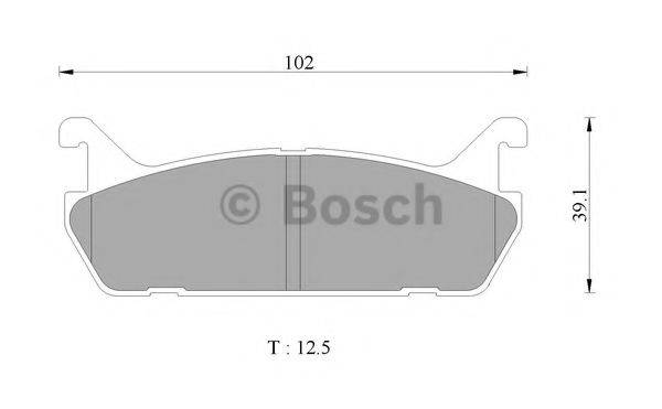 BOSCH 0986505928 Комплект гальмівних колодок, дискове гальмо