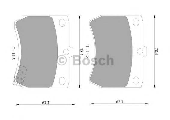 BOSCH 0986505930 Комплект гальмівних колодок, дискове гальмо