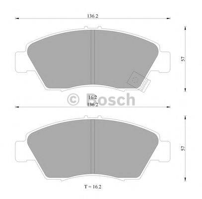 BOSCH 0986505948 Комплект гальмівних колодок, дискове гальмо