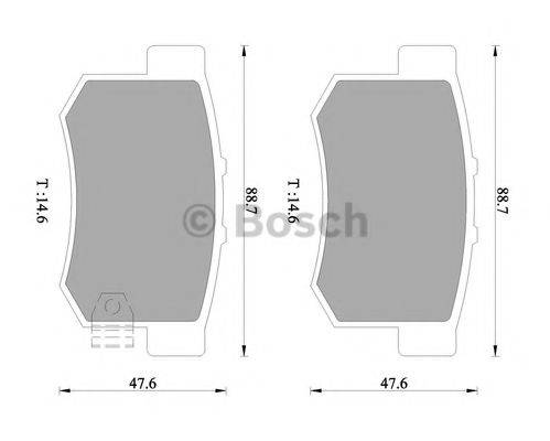 BOSCH 0986505953 Комплект гальмівних колодок, дискове гальмо