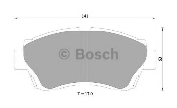 BOSCH 0986505954 Комплект гальмівних колодок, дискове гальмо