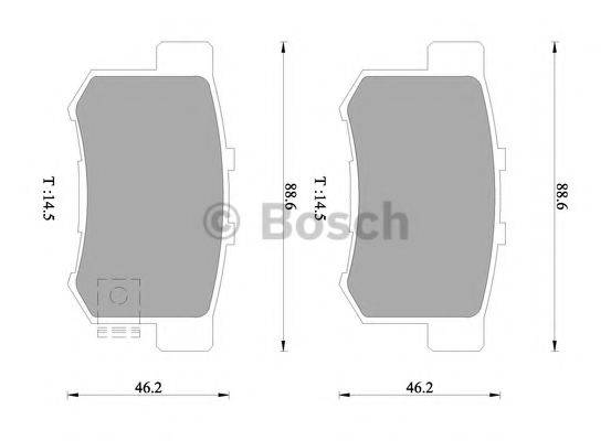 BOSCH 0986505957 Комплект гальмівних колодок, дискове гальмо