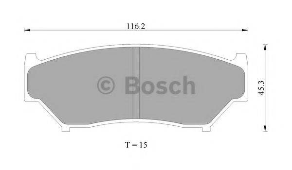 BOSCH 0986505959 Комплект гальмівних колодок, дискове гальмо