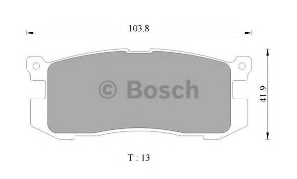 BOSCH 0986505968 Комплект гальмівних колодок, дискове гальмо