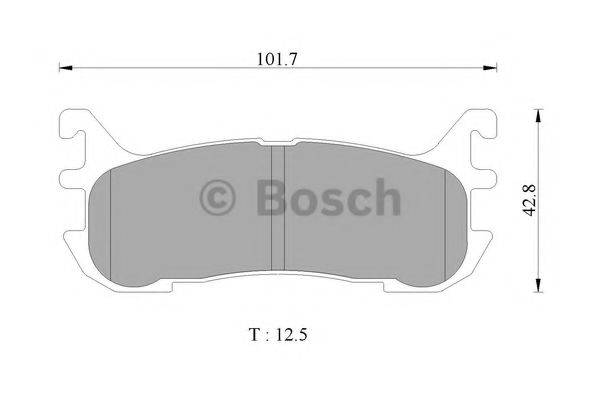 BOSCH 0986505975 Комплект гальмівних колодок, дискове гальмо