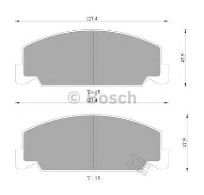 BOSCH 0986505984 Комплект гальмівних колодок, дискове гальмо