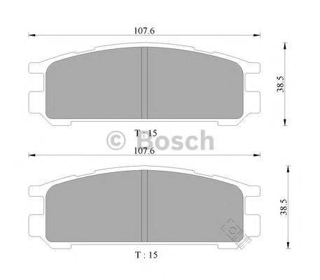 BOSCH 0986505996 Комплект гальмівних колодок, дискове гальмо