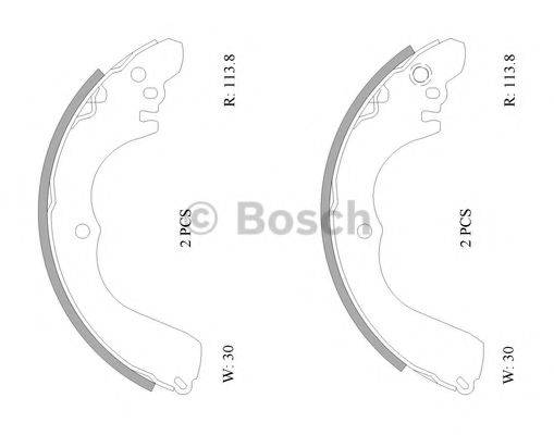 BOSCH 0986AB0007 Комплект гальмівних колодок