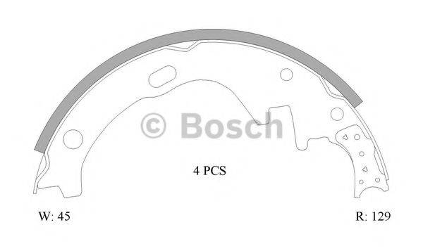 BOSCH 0986AB0037 Комплект гальмівних колодок