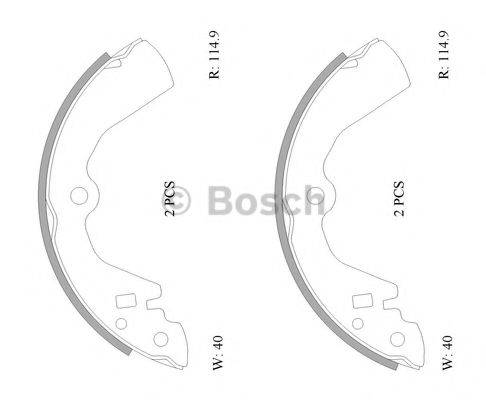 BOSCH 0986AB0042 Комплект гальмівних колодок