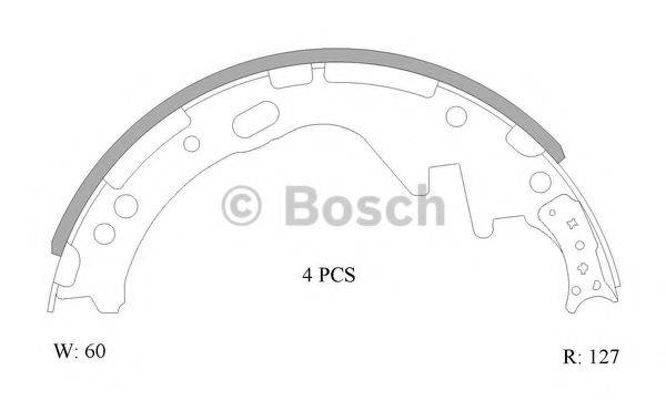 BOSCH 0986AB0043 Комплект гальмівних колодок