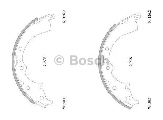 BOSCH 0986AB0117 Комплект гальмівних колодок