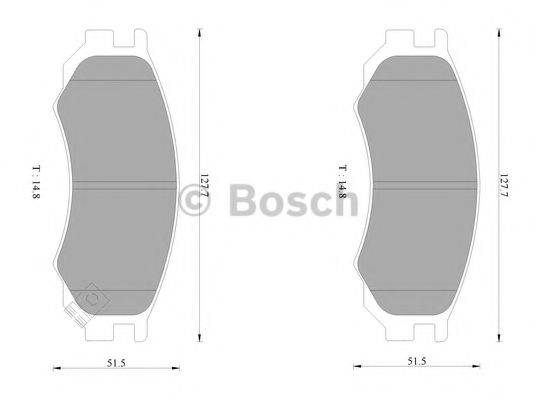 BOSCH 0986AB0207 Комплект гальмівних колодок, дискове гальмо