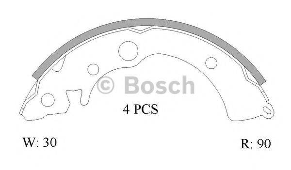 BOSCH 0986AB0803 Комплект гальмівних колодок