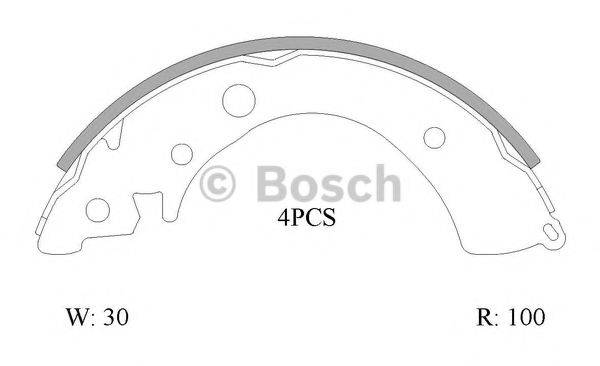 BOSCH 0986AB0804 Комплект гальмівних колодок