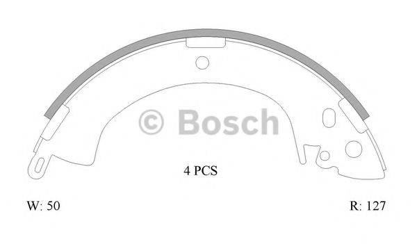 BOSCH 0986AB0828 Комплект гальмівних колодок