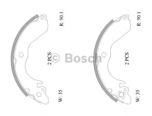 BOSCH 0986AB0837 Комплект гальмівних колодок