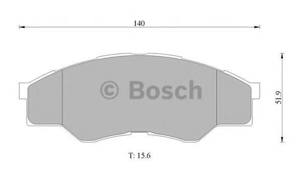 BOSCH 0986AB1007 Комплект гальмівних колодок, дискове гальмо