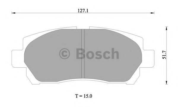 BOSCH 0986AB1012 Комплект гальмівних колодок, дискове гальмо