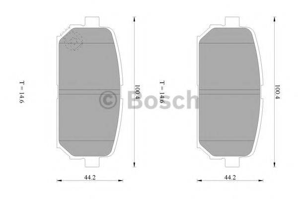 BOSCH 0986AB1059 Комплект гальмівних колодок, дискове гальмо