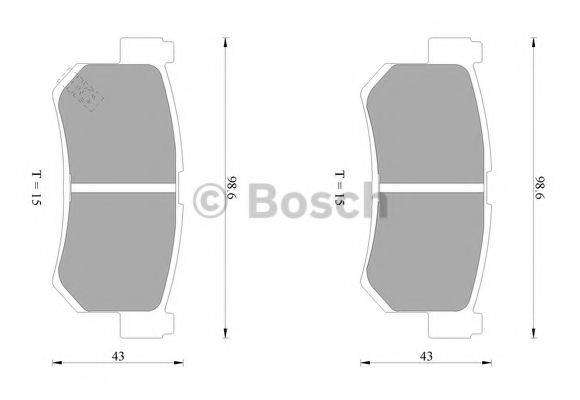 BOSCH 0986AB1066 Комплект гальмівних колодок, дискове гальмо