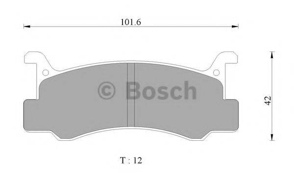 BOSCH 0986AB1123 Комплект гальмівних колодок, дискове гальмо