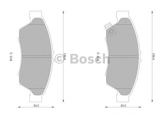 BOSCH 0986AB1399 Комплект гальмівних колодок, дискове гальмо