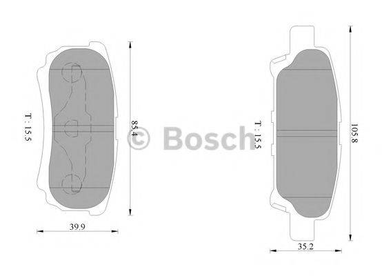 BOSCH 0986AB1401 Комплект гальмівних колодок, дискове гальмо