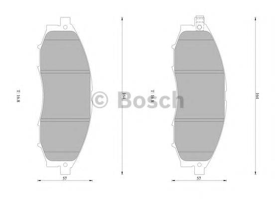 BOSCH 0986AB1404 Комплект гальмівних колодок, дискове гальмо