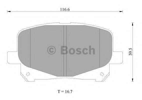 BOSCH 0986AB1409 Комплект гальмівних колодок, дискове гальмо