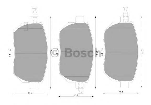 BOSCH 0986AB1410 Комплект гальмівних колодок, дискове гальмо