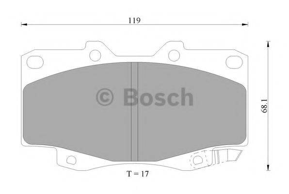 BOSCH 0986AB1415 Комплект гальмівних колодок, дискове гальмо