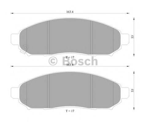 BOSCH 0986AB1450 Комплект гальмівних колодок, дискове гальмо