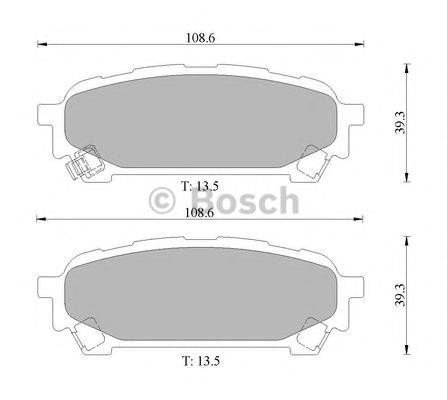 BOSCH 0986AB1475 Комплект гальмівних колодок, дискове гальмо