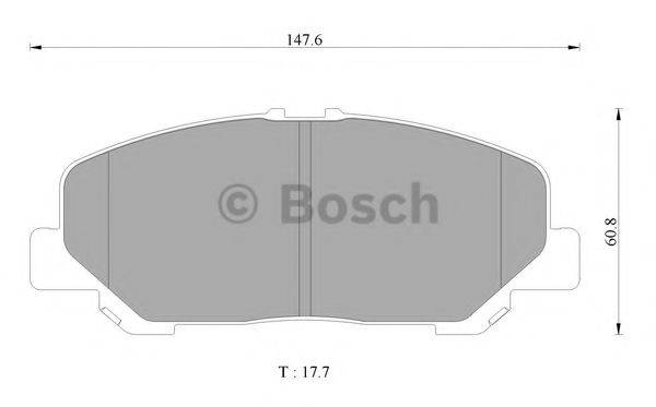 BOSCH 0986AB1479 Комплект гальмівних колодок, дискове гальмо