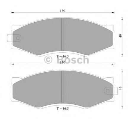 BOSCH 0986AB2005 Комплект гальмівних колодок, дискове гальмо