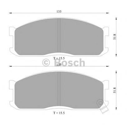 BOSCH 0986AB2006 Комплект гальмівних колодок, дискове гальмо